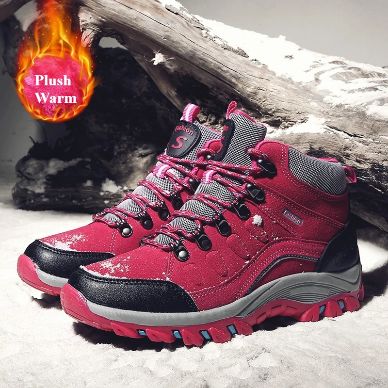 

Брендовые женские и мужские ботильоны, уличные походные ботинки, плюшевая теплая спортивная обувь для скалолазания, водонепроницаемые кожаные мужские кроссовки, охотничьи ботинки