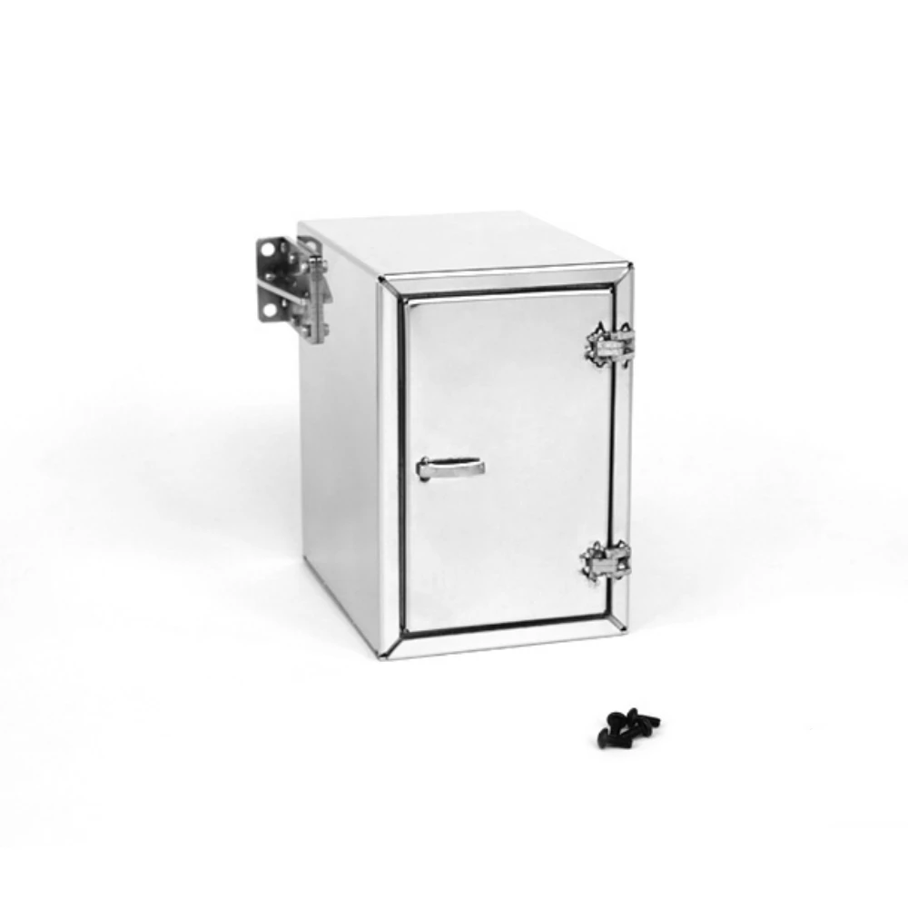 กล่องเครื่องมือจำลอง สแตนเลส สีเงิน G-6136 รุ่นอัพเกรด สำหรับรถบังคับวิทยุ Tamiya RC Lesu Scania Man Actros ขนาด 1/14 อะไหล่ของเล่น