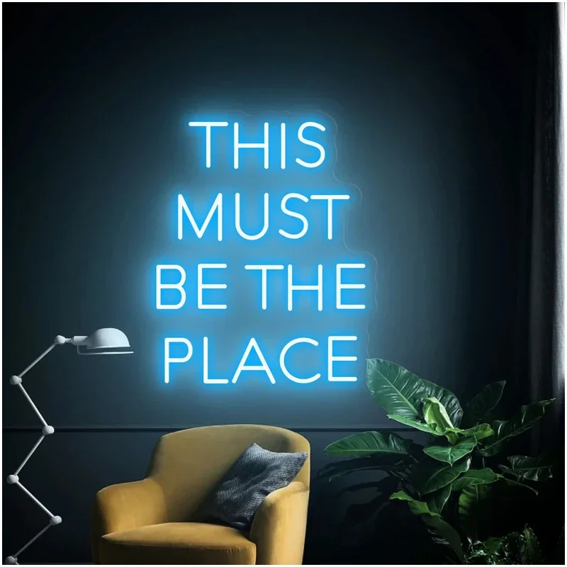 This Must Be The Place Neon Sign Light Custom LED Neon Room Decor Late Night Party Light Sign Wall Hanging Decoration Night Lamp