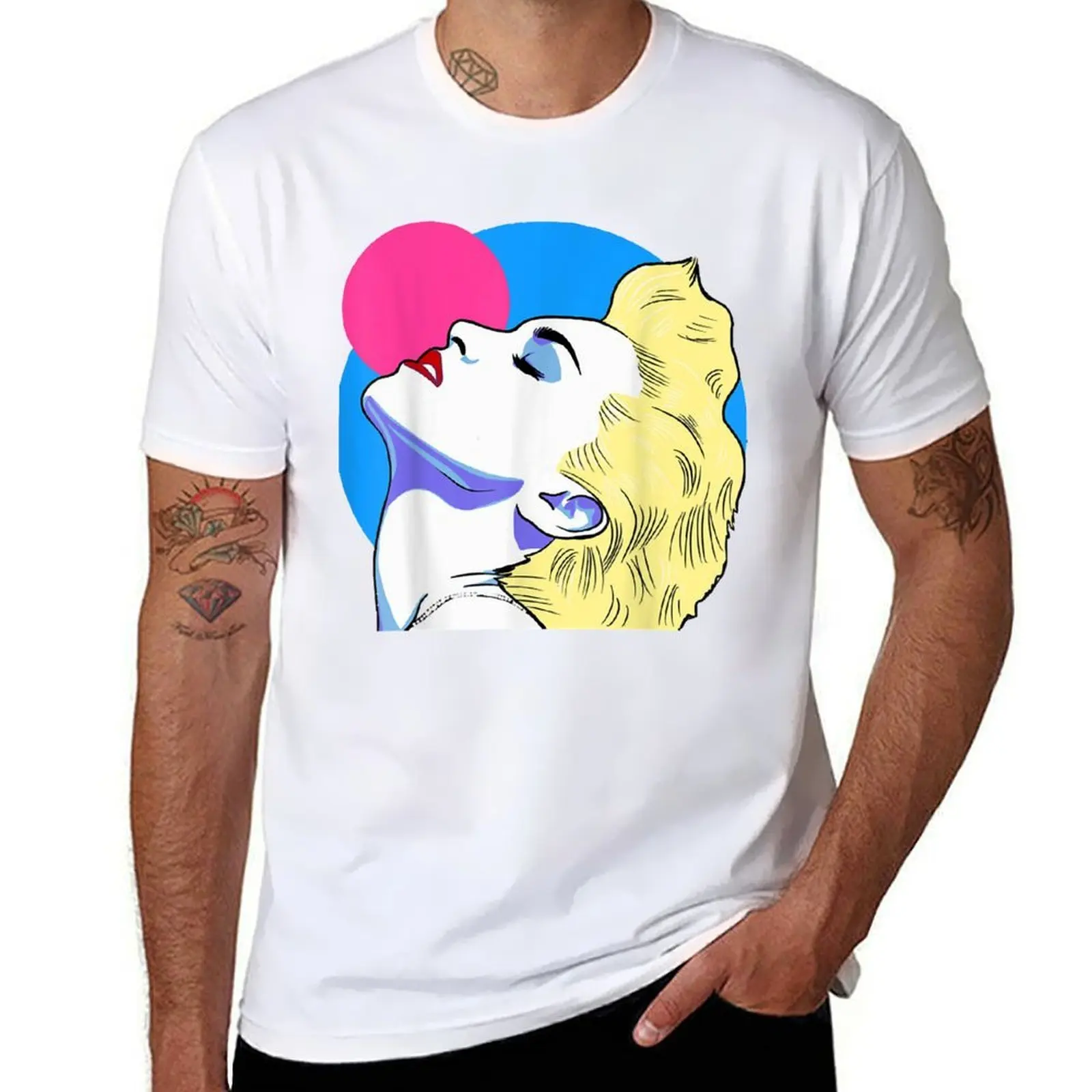

Madonnas True Blue Artwork T-Shirt man t shirt cotton high quality anime t shirts for man T-Shirt