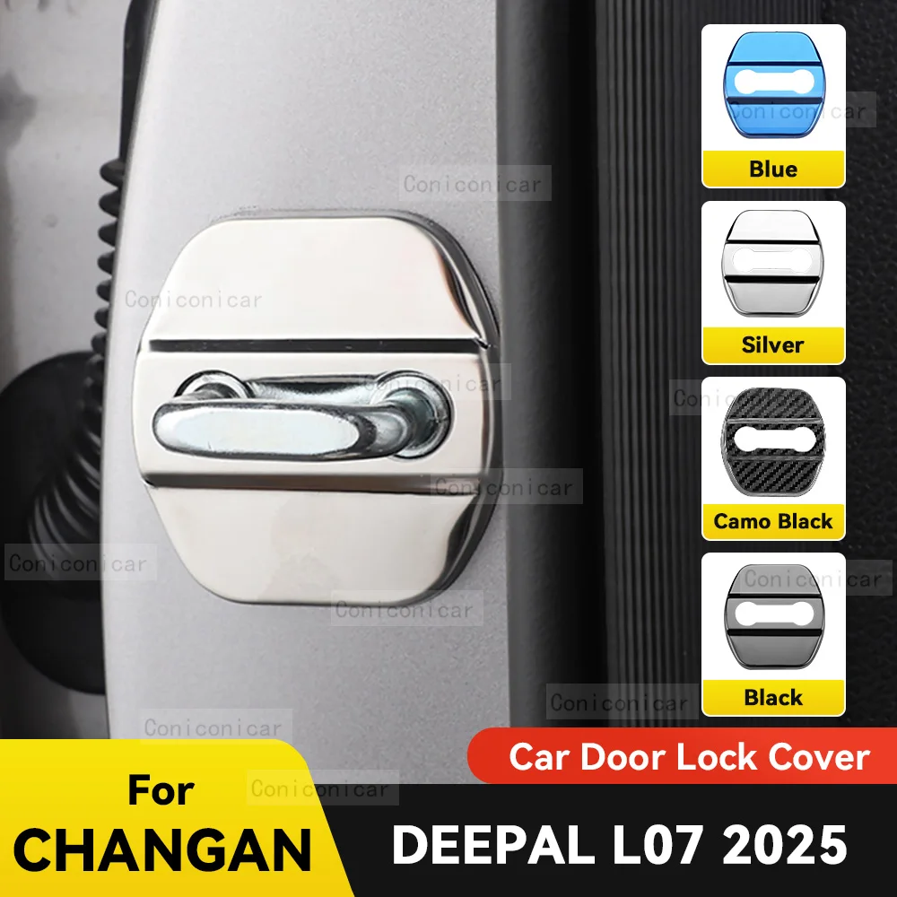 

Car Door Lock Decoration Protection Cover Flags Emblem Stainless Steel Case For Changan Deepal L07 2025 Auto Accessories