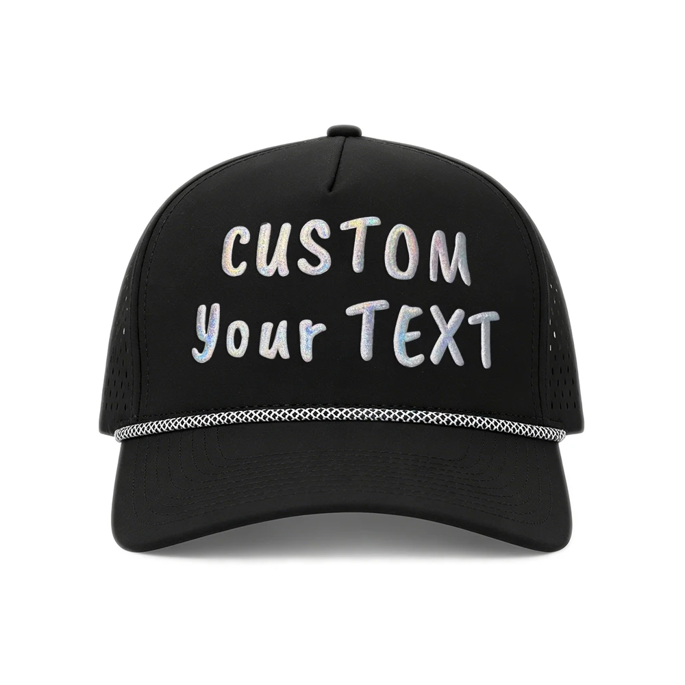 Custom Logo Baseball Cap Unisex Breathable Mesh Quick-dry Men's Hat Puff Print Baseball Cap Sun Hat Men Curved Brim Custom Logo