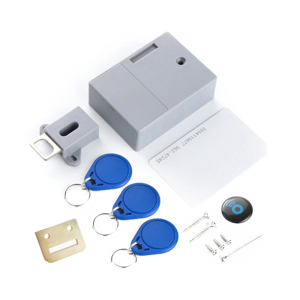 Intelligent Electronic Locks with 3 Keys Invisible Sensor Padlock IC Card Unlock Smart Door for Furniture Hardware