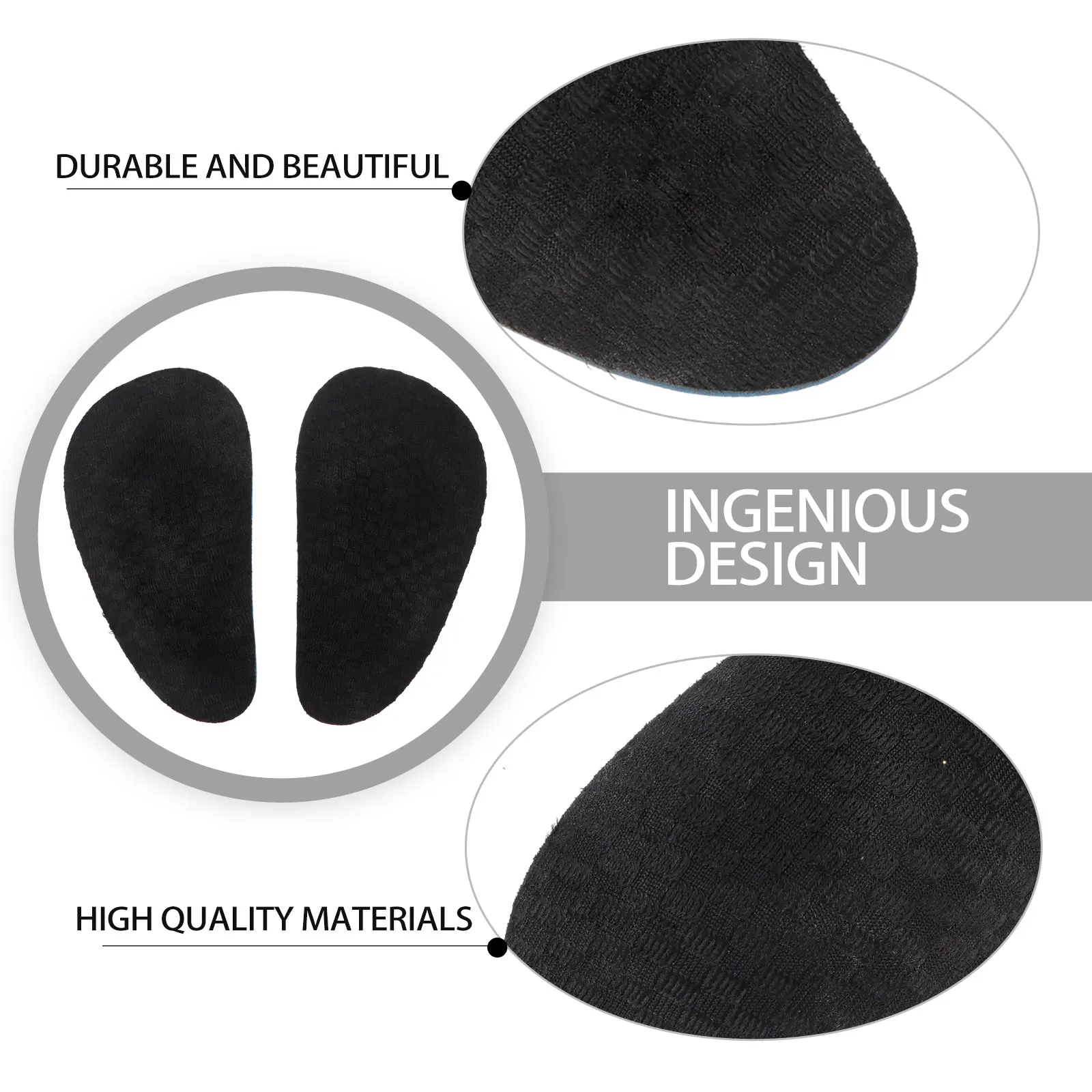 

2pcs Arch For Flat Feet Support Comfortable Half Insoles Shock Absorption Foot Adhesive Fit Daily Walking