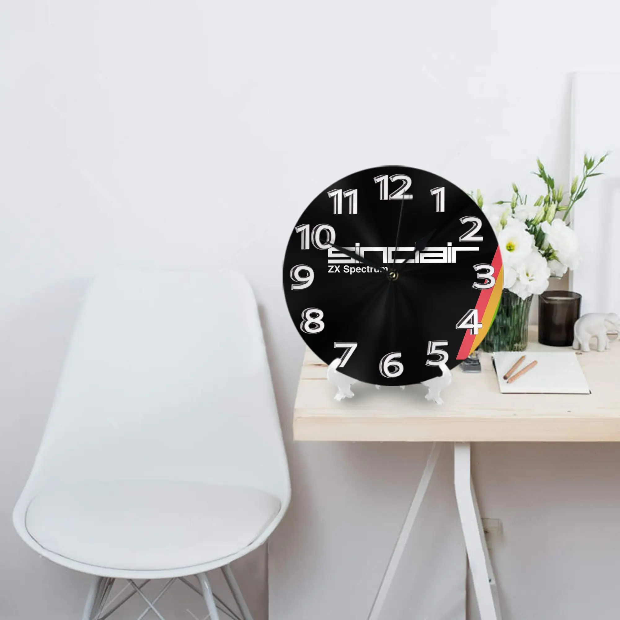ZX Spectrum Wall Clock Room Decoration Silent Round Clock for Bedroom Living Kitchen Home