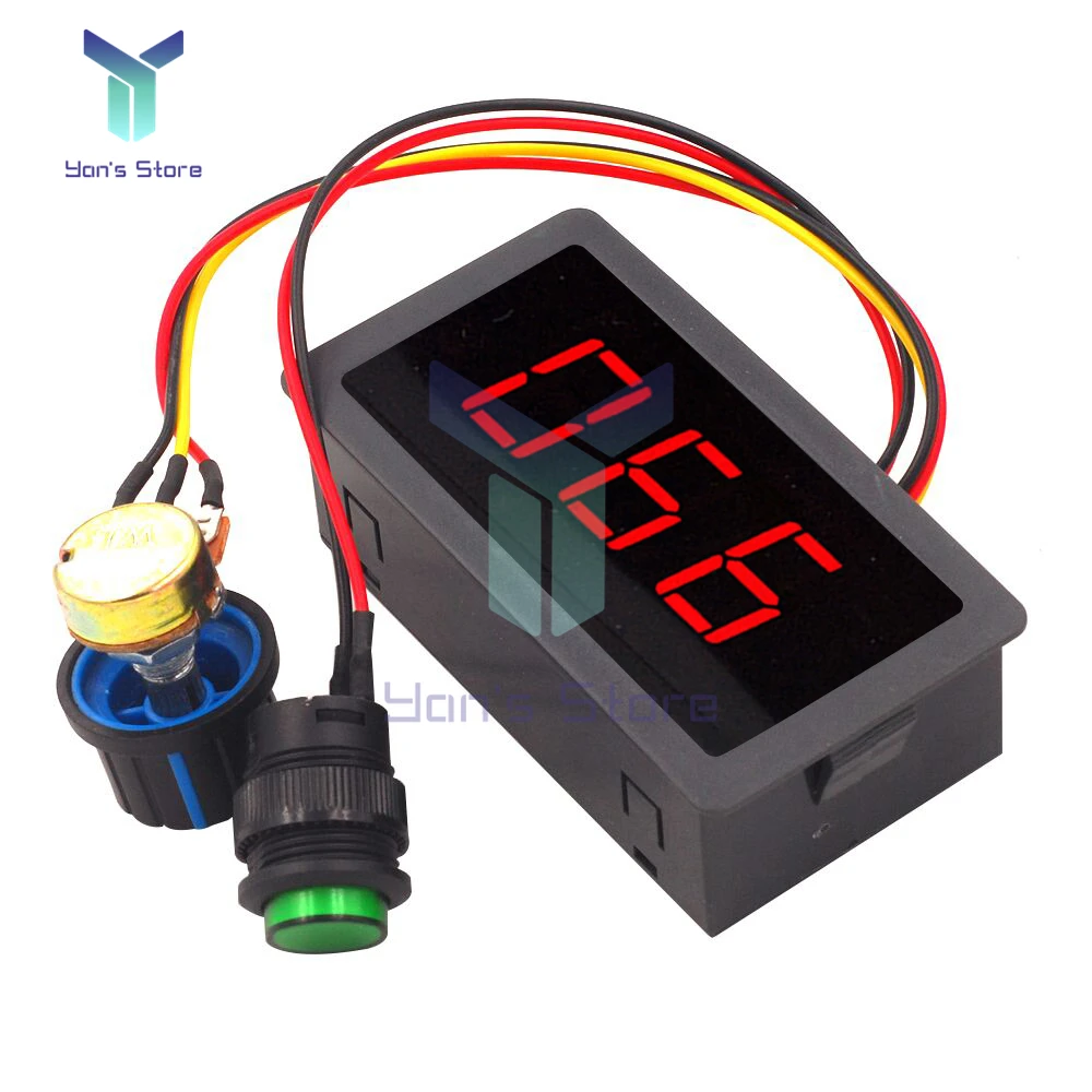 DC 6V 12V 24V 5A Adjustable PWM DC Motor Speed Controller CCM5D LED Digital Display Stepless Speed Control Switch Governor