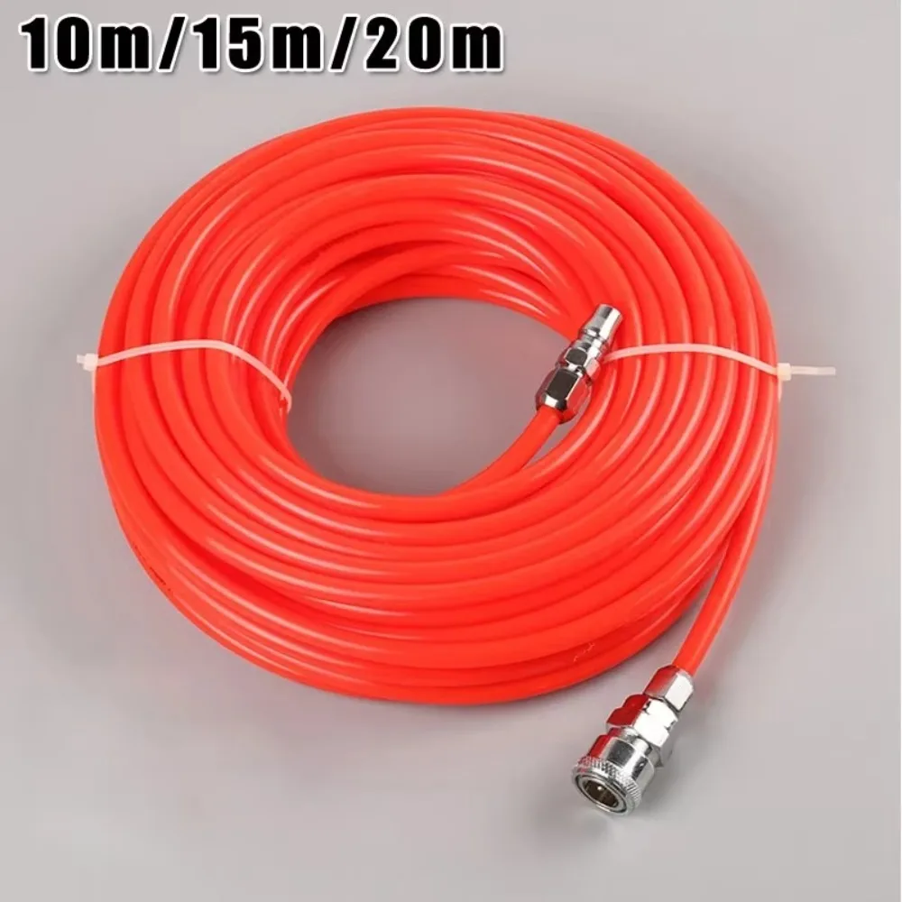 

10/15/20M Long Pneumatic Straight Pipe With Quick Connector 5x8mm Air Compressor Pump Hose PE Red Air Pipe Hose Tube Garden Tool