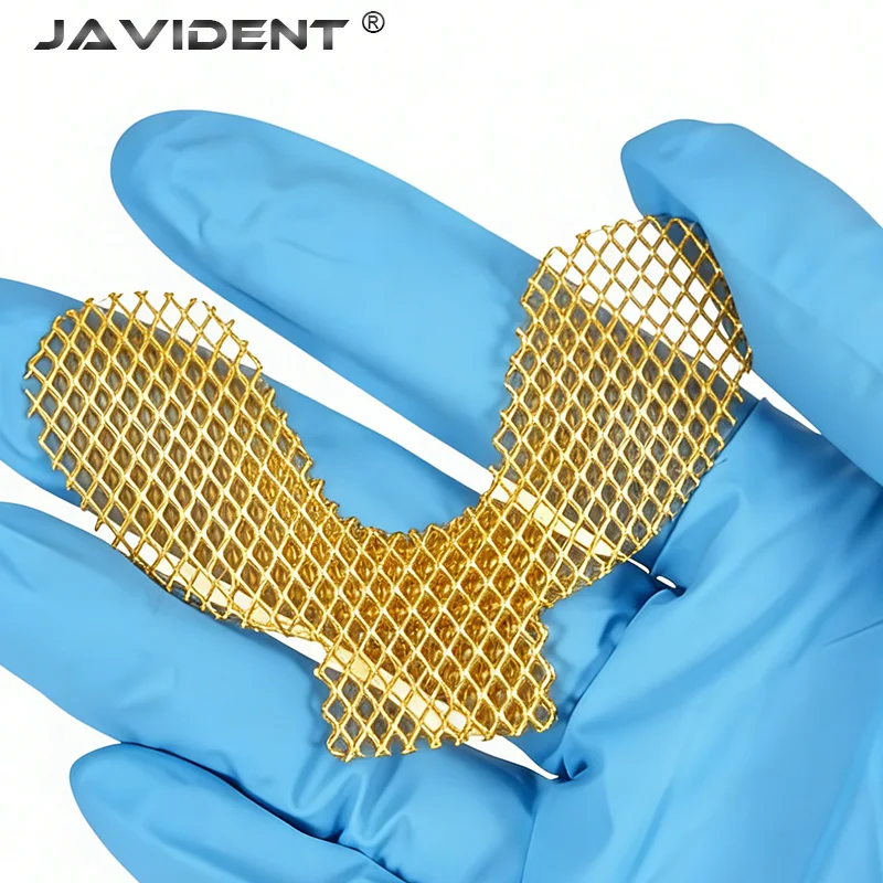 20Pcs/Pack Upper Lower Dental Lab Gold Denture Materials Golden Metal Palatal Reinforcement Mesh Dental Laboratory Supplies