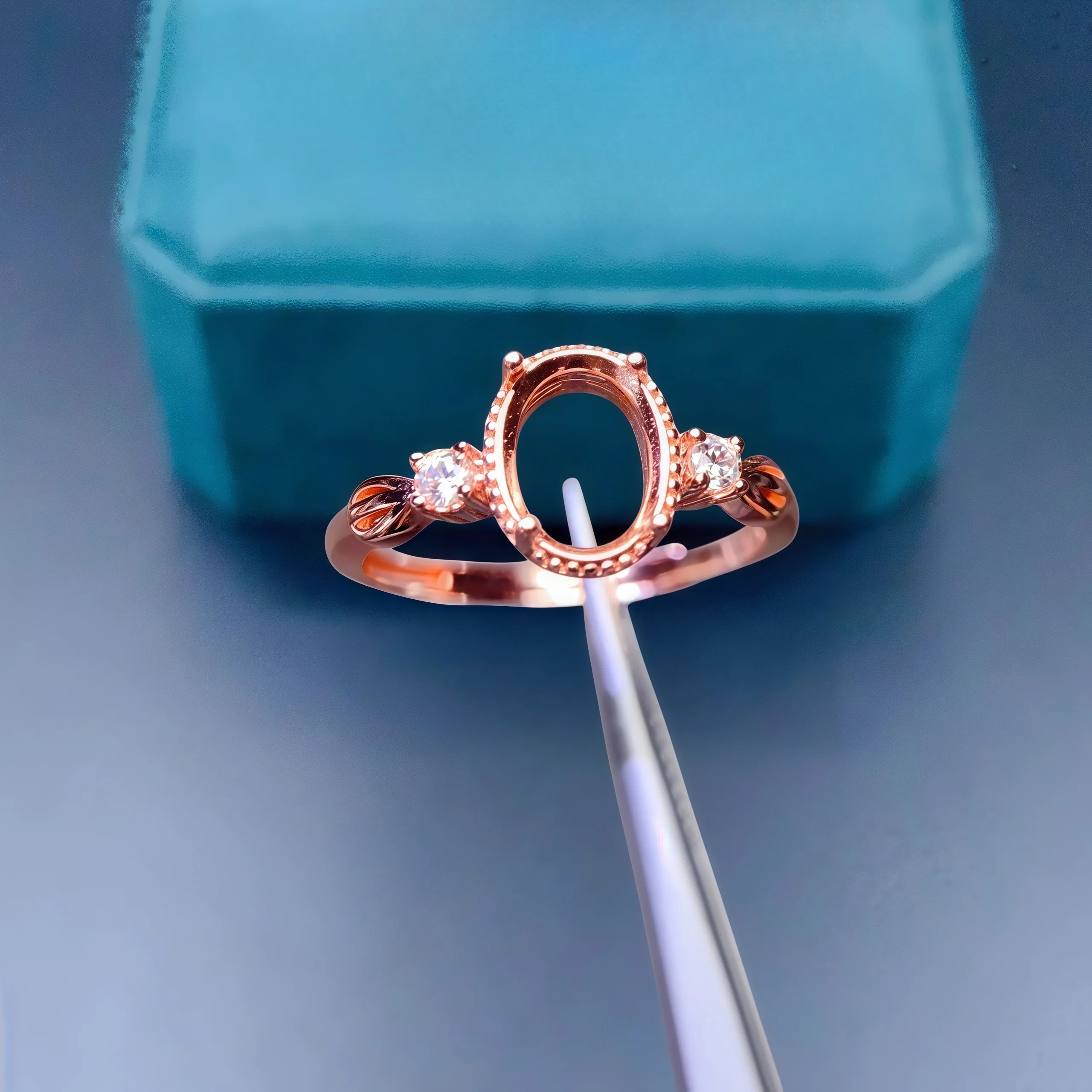 

L S925 Стерлингового Серебра DIY Пустой Держатель Кольцо Инкрустация 4*6/6*8 мм Овальный Камень Изысканный Дизайн Мода Роскошный Циркон Очаровательные Ювелирные Изделия для Женщин