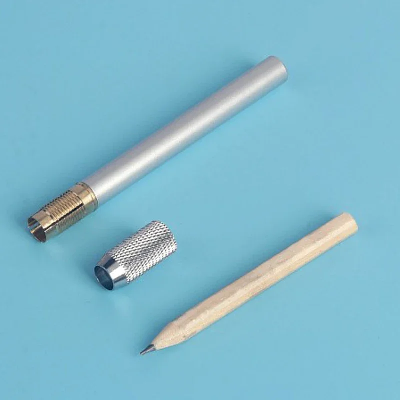 9pcs Metal Single Head Pencil Extender Holder Sketch School Children Painting Drawing Art Write Tool Writing Practical Use