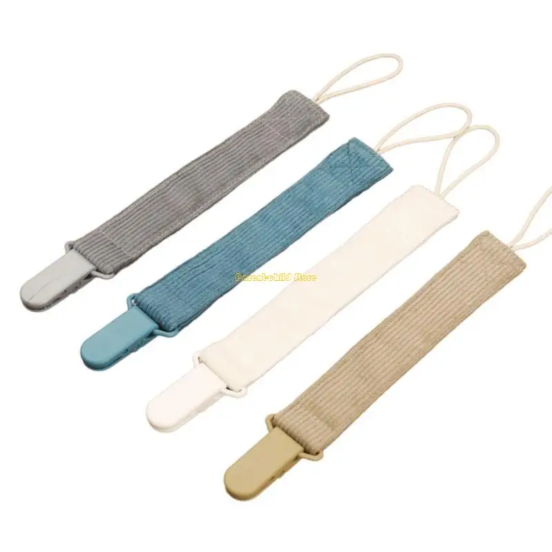 

Wxtd 4pcs Baby Pacifier Chain Set вертикальный полосатый держатель -держатель веревка для зубов, прорезывающая зуб, кроватка для