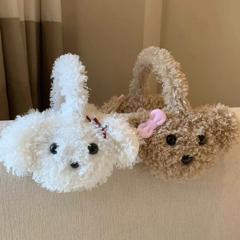 Inverno Addensato Caldo Peluche Cucciolo Paraorecchie Tappi Per Le Orecchie Antivento Orecchio delle Donne Caldo Peluche Paraorecchie Cuffie Calde Accessori Regali