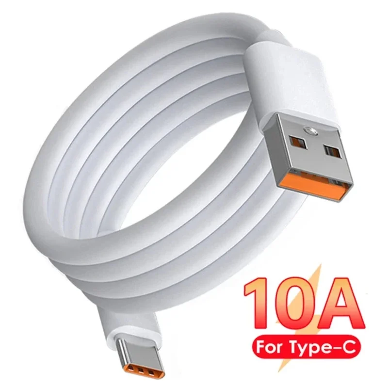 1/3PCS 10A USB C Fast Charger Cable Mobile Phone USB Type C Super Fast Charging Data Cord For Xiaomi Huawei USB Type C Fast Wire