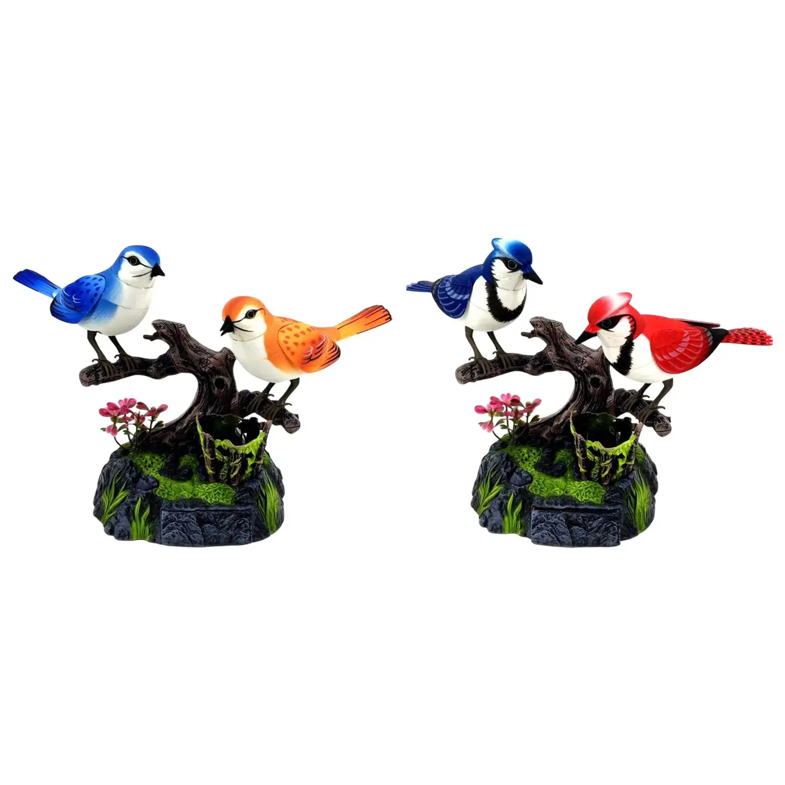 Talking Jays Interactieve simulatie Activeer dansende Tjilpen vogel Thuiskantoor Bureaudecoratie Elektrische vogels voor creatief cadeau