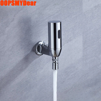 Infrared Motion Auto Sensor Faucet Bathroom Wall Mount Smart Touchless Tap Basin Sink Modern Silver Chrome Filtered Battery Tap