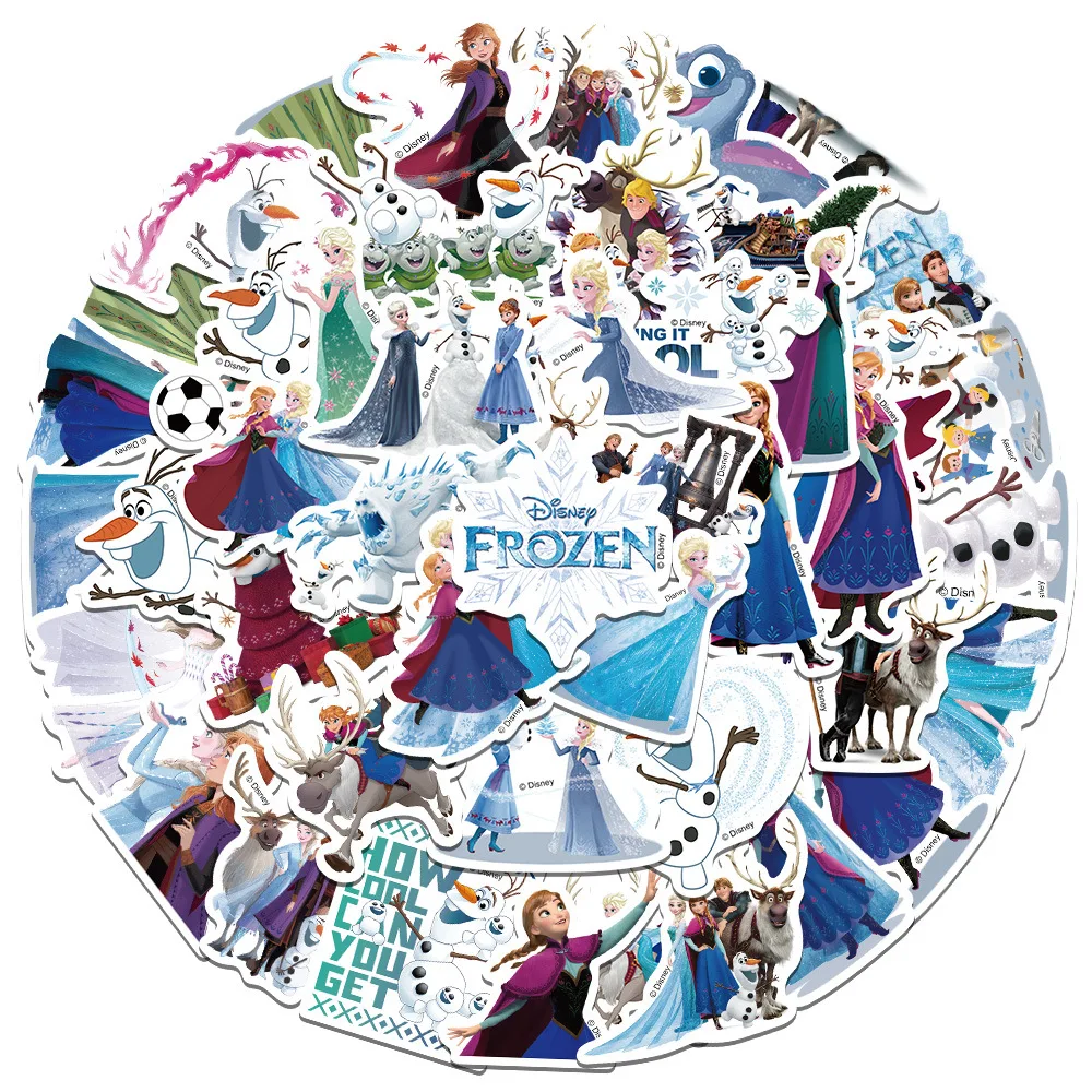 50 個漫画冷凍プリンセス落書きステッカー装飾ギター荷物 DIY 防水ステッカー