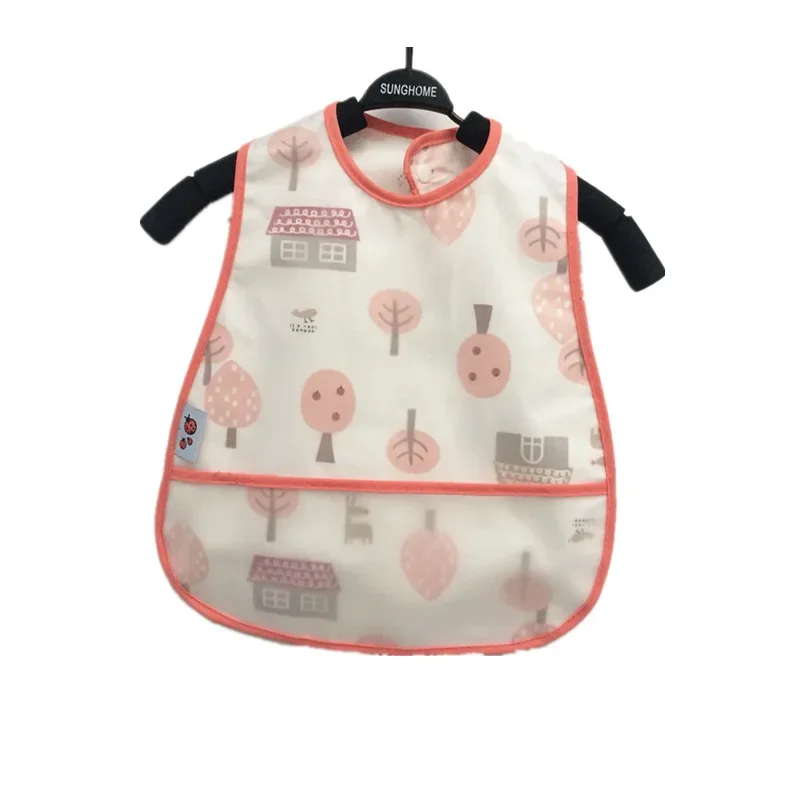 Baby Bibs EVA Waterproof Lunch Bibs Cartoon Fruits Printing Infants Bibs Boys Girls Feeding Burp Cloths Bibs Apron Clothing