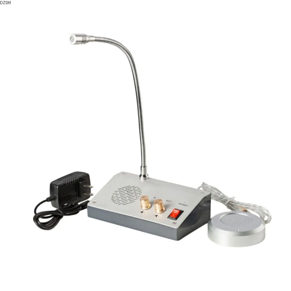 wired-microphone-window-intercom-system-loud-outer-microphone-noise-free-two-way-intercom-anti-interference-desktop-isolation