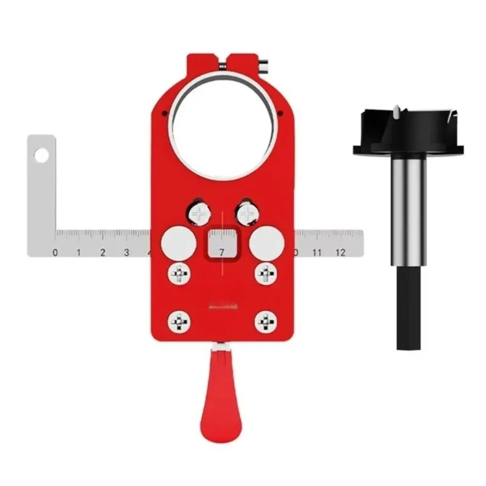 Fixture Ruler  Accurate Positioning Tool Hinge Hole OpenerPrecision Guide Hinge Drilling Jig Ergonomic Design Practical Design
