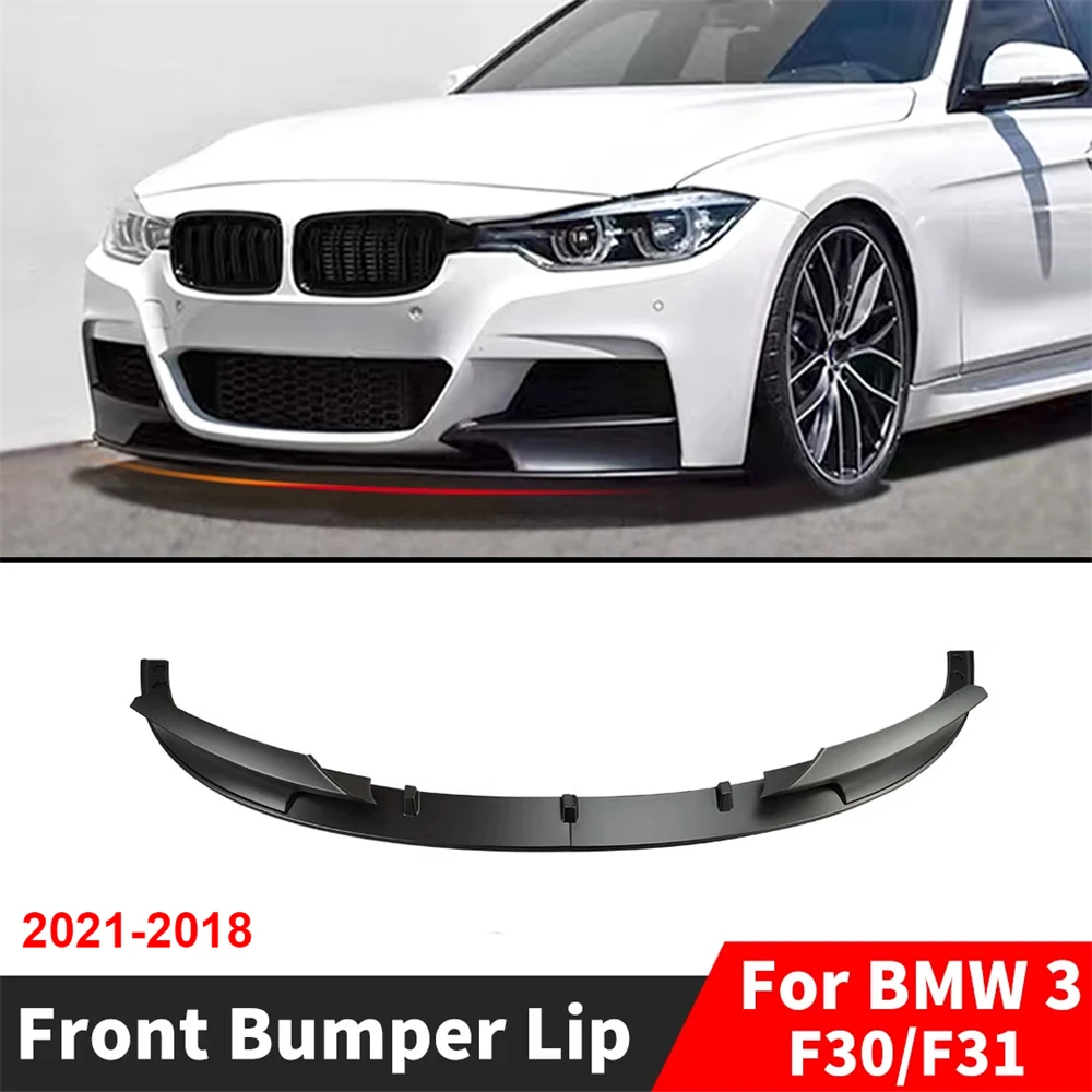 Auto Voorbumper Spoiler Lip Splitter Body Kit Bumper Lip Kin Diffuser Guard Voor BMW 3 Serie F30 F31 M Sport 2012-2018