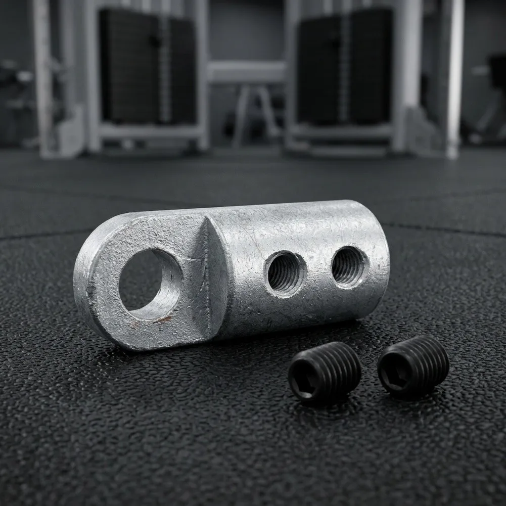 Fitness Cable Eyelet Terminal for Pulley Based Training Stations Compatible with 5 mm or 6 mm Diameter Steel Cables