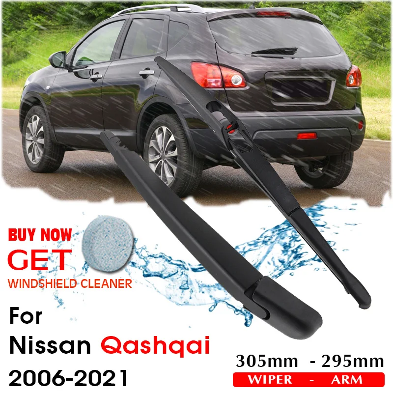 Car Wiper Blade Rear Back Window Windscreen Windshield Wipers For Nissan Qashqai Hatchback 305 mm 2006-2021 Auto Accessories