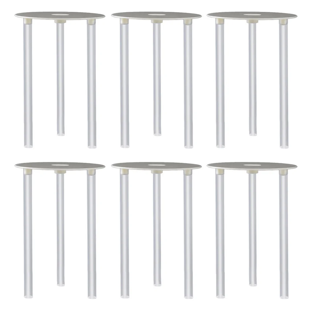 

6Sets Cake Decorating Supplies Simple 6 Inch Piling Bracket Gasket Support Stand Display Rack Stable Dessert Shop Home Party