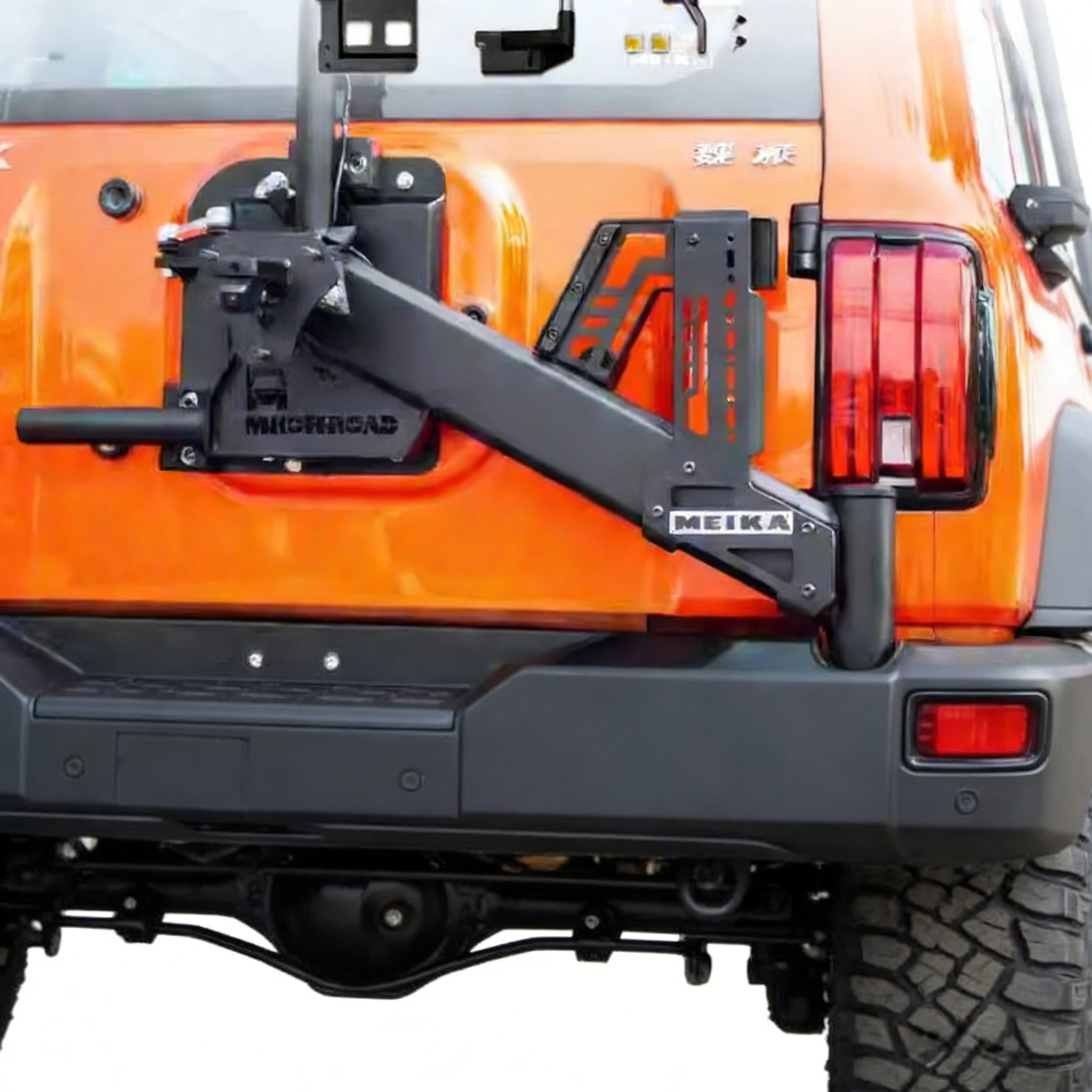 Off-Road Manganese Steel Rear MK Spare Tire Mount Rack Bracket Holder Carrier For GWM Tank 300
