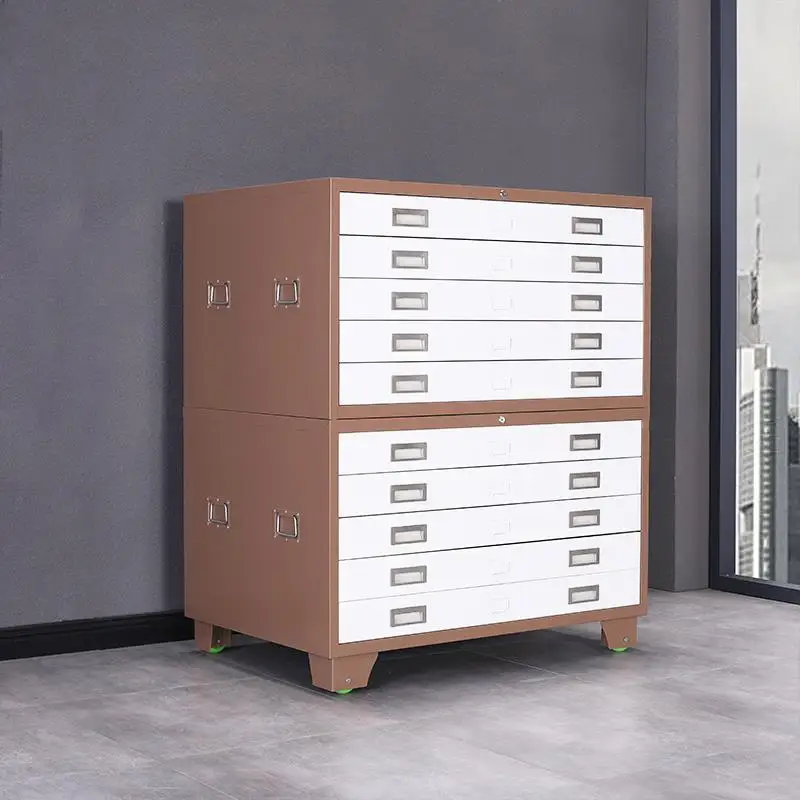 A1 DrawerBottom Drawing Cabinet Map Cabinet Filin Drawing Calligraphy and Painting Storage Cabinet Dust-proof