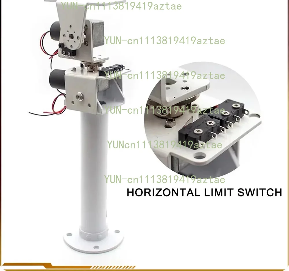 DIY DC Dual Axis Pan Tilt Solar Tracking and Monitoring Robot Heavy Load High Torque All Metal X Axis Y Axis Worm Gear Motor