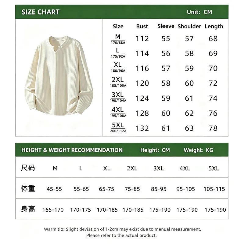 Autumn Male V Notch Neck Long Sleeve Top Vertical Striped Woven Fabric Relaxed Cut Urban Travel Daily Commute Garment - view 6