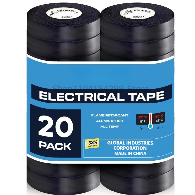 

High-temperature Insulation Tape Resistant Black Flame Retardant Electrical Tape Insulating Adhesive for Industrial Household