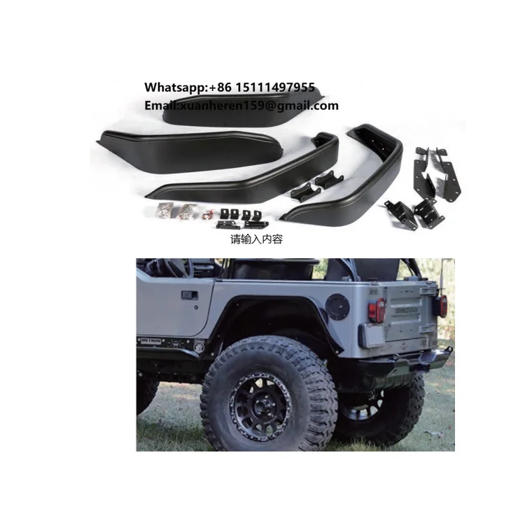 Factory Sales Poson Spider Style Body Kit With Fender Flares WHEEL TRIM for Jeep Wrangler Gladiator JK