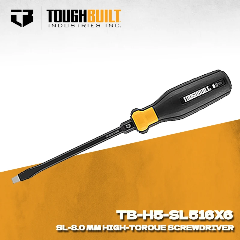TOUGHBUILT TB-H5-SL516x6 One character (8mm blade) high torque screwdriver Hand Tools, Household Repair Tools