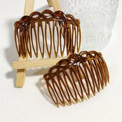 11 Teeth Simple Hair Clip Combs Straight Teeth Plastic Hair Accessories Durable French Vintage Weaving Hairpins Women