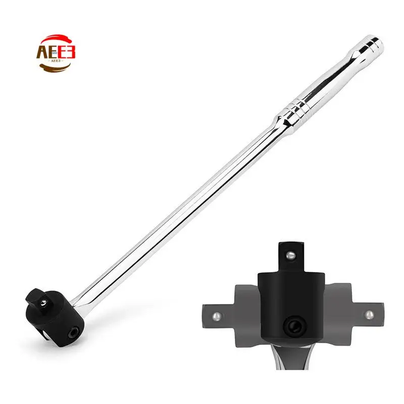 AEE3-1/2 Breaker Bar 18-Inch Length Rotating Flex Head CR-V Steel Breaker Bar 1/2 Inch Drive