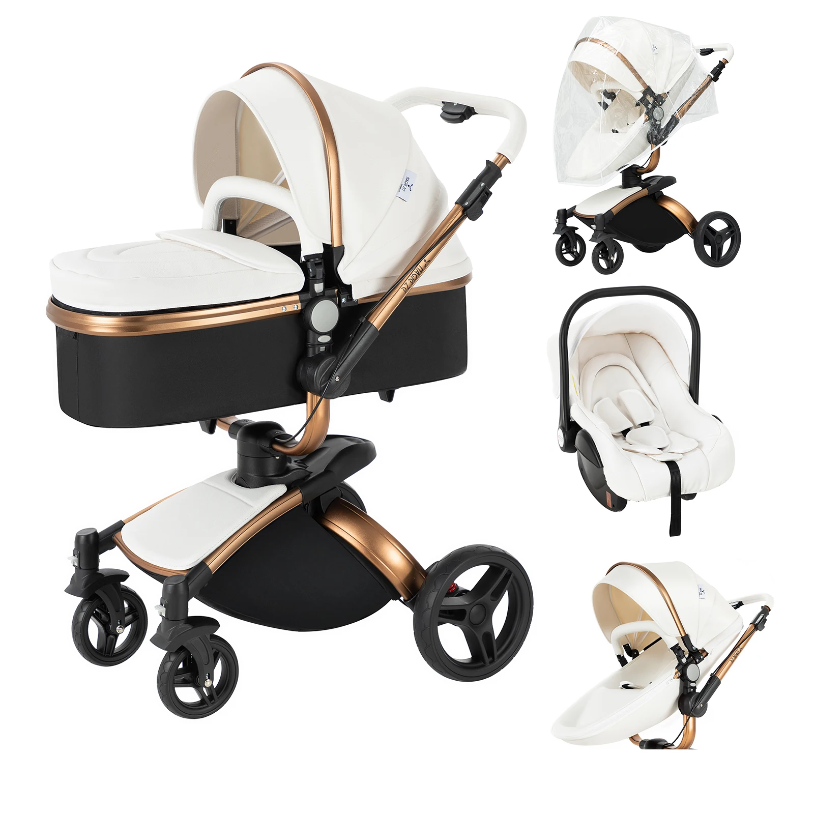 Passeggino di lusso 3 in 1 passeggini pieghevoli triciclo carrello per bambini passeggino per bambini passeggino per paesaggio alto per neonato