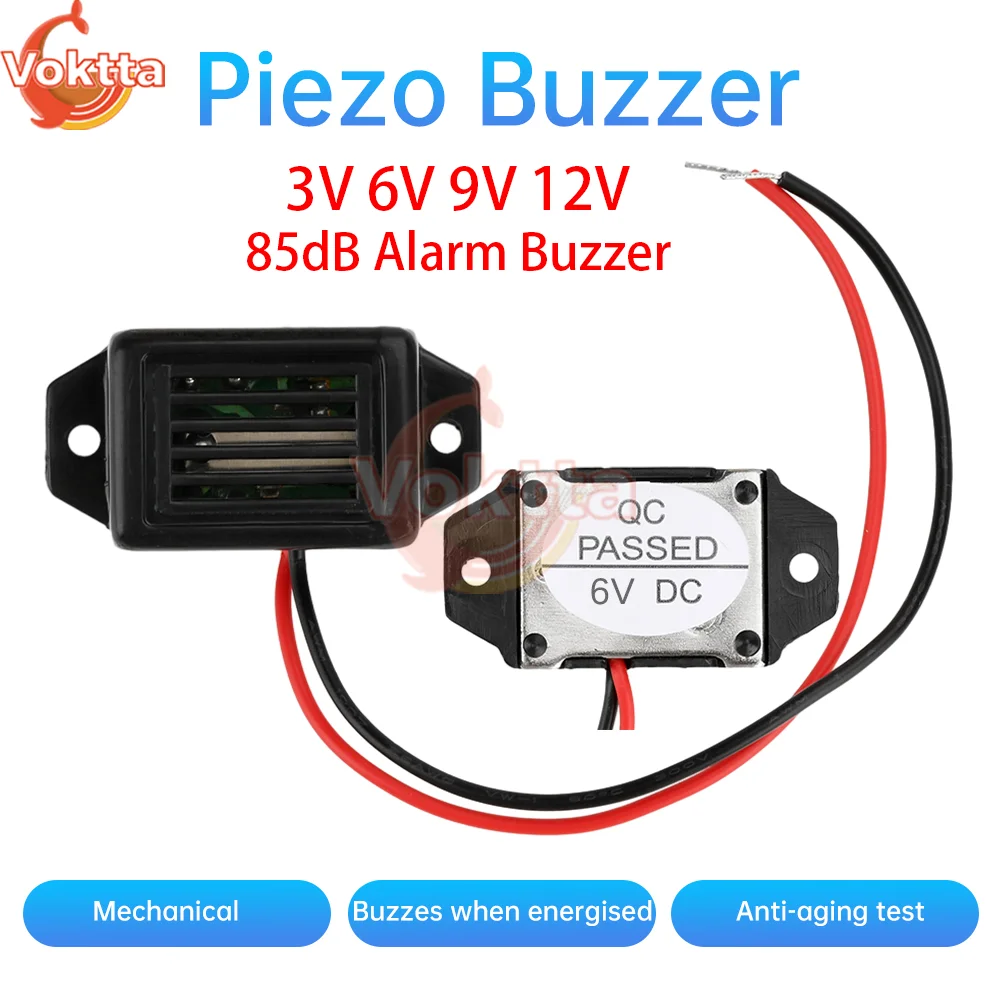 85dB Alarm Buzzer 3V 6V 9V 12V Mini Electronic Alarm Buzzer 2315 Mechanical Buzzer High Decibel Active Buzzer Alarm Speaker