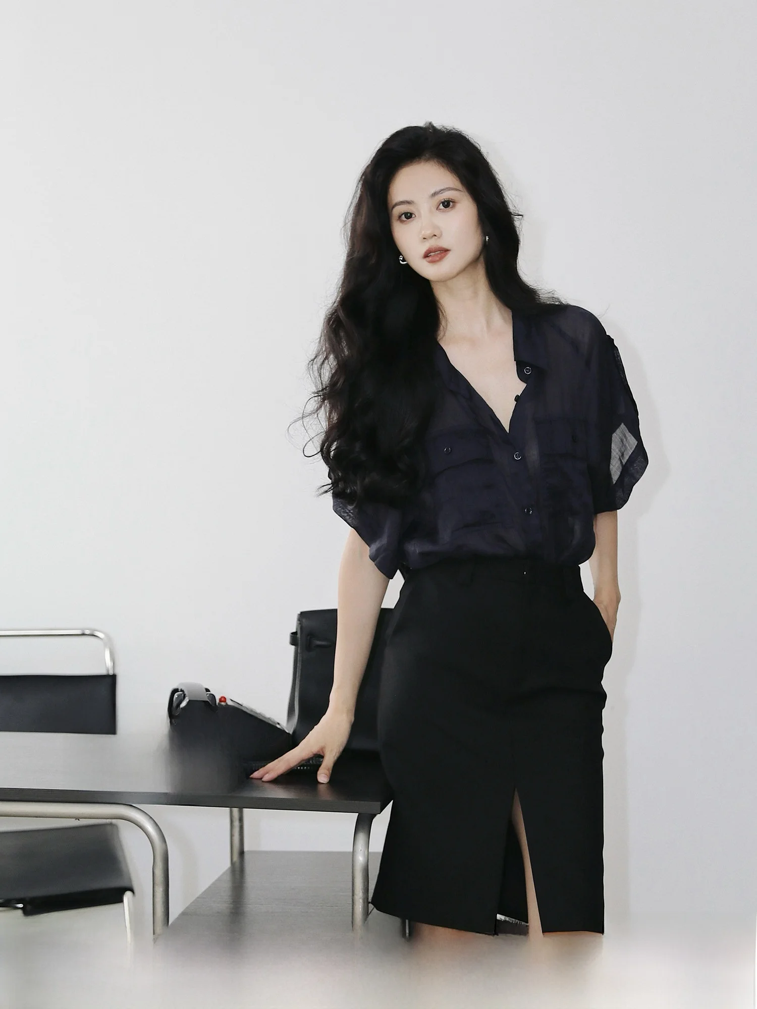 

TAIYANG OFFICE Women's Loose Linen irt Thin Summer Inner Wear Outerwear ort Sve Pure Color Button up Office Sle