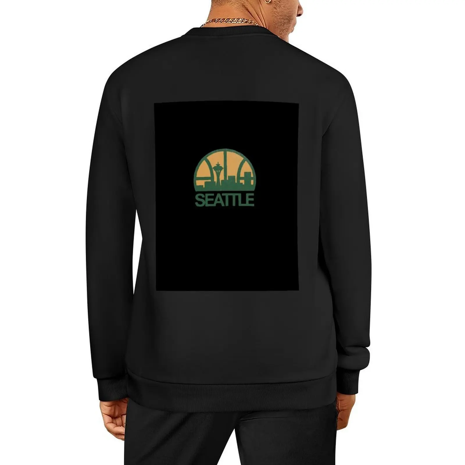 

Seattle Sonics Pullover mens clothes korean autumn clothes korean style clothes graphic t shirts men new sweatshirts