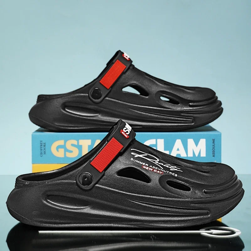 Летние мужские сабо сандалии уличные тапочки мужская садовая обувь сандалии на плоской подошве мужские кроссовки шлепанцы для отдыха летняя повседневная обувь Летние мужские сабо сандалии уличные тапочки мужская садовая обувь сандалии на плоской подошве мужские кроссовки шлепанцы для отдыха летняя повседневная обувь