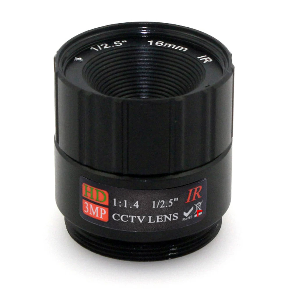 3MP 16mm CS Lens 3Megapixel 1/2.5'' F1.4 CS Fixed IR CCTV Lens For IR 720P/1080P CCTV Security IP Camera