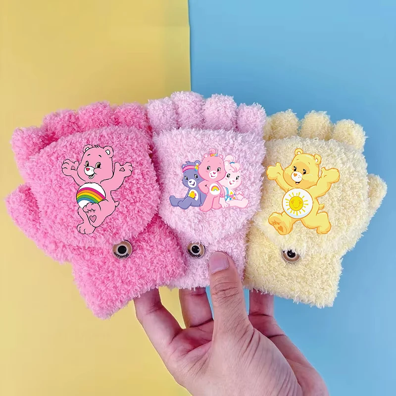 

Care Bears Children's Plush Gloves Boy Girl Cute Cartoon Anime Knitted Glove Winter Warm Children's Mittens Christmas Gifts 2025
