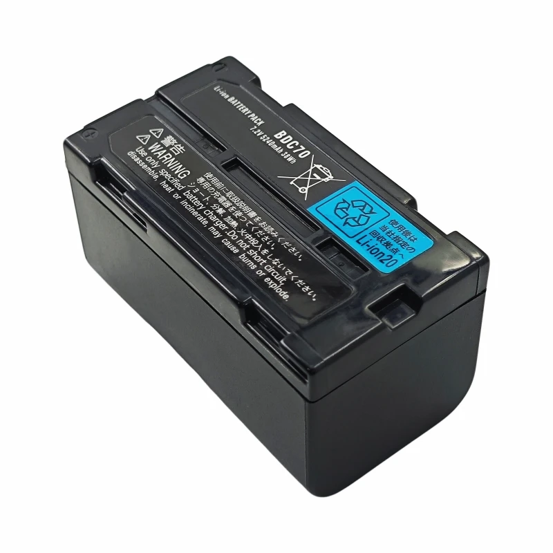 BDC70 Rechargeable Li-ion Battery for Topcon ES OS, DS, PS Series, BDC58 BT70 Battery Total Station GNSS Receivers, 7.2V 5240mAh