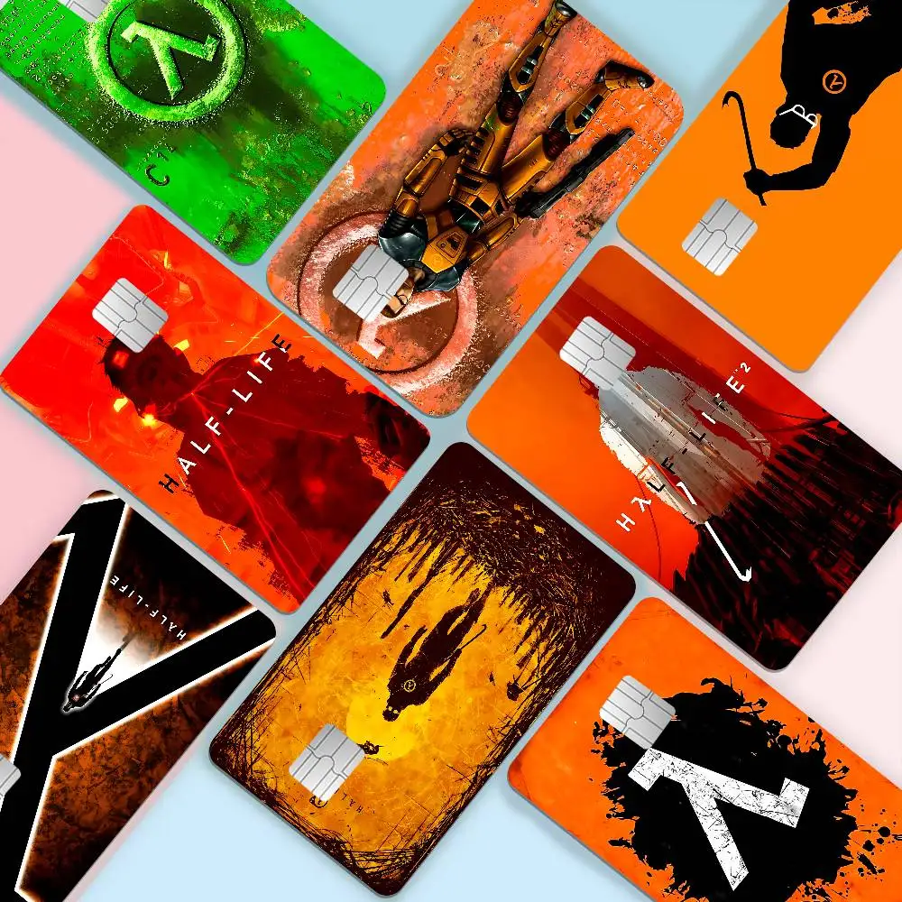 Half Life 2 Classic Anime Spend or Save Funny Shell On Off Ultra Thin No Fade Sticker Skin Cover Film for Debit Credit Card