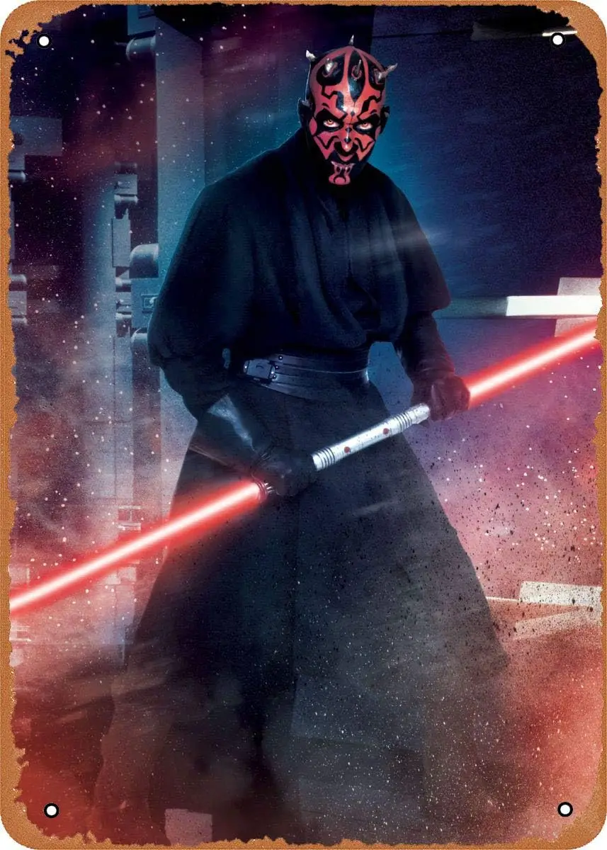 1p,Darth Maul Action Poses - Vintage Metal Tin Sign For Home Bar Pub Garage Decor Gifts