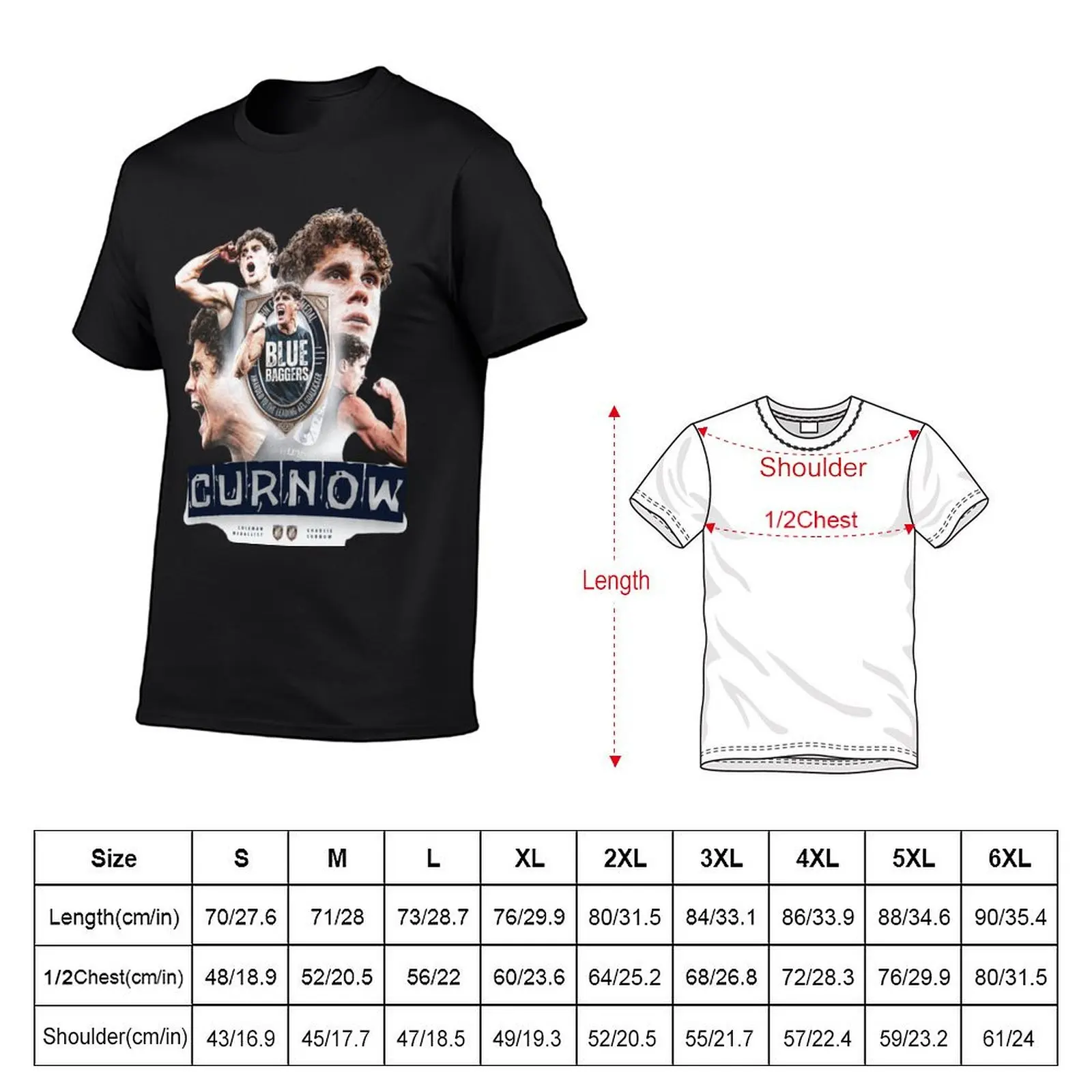 Charlie Curnow Carlton Football Club T-Shirt hippie clothes plus size tops plus size men clothing