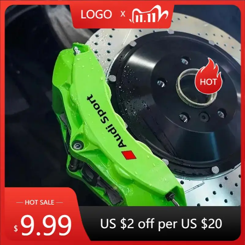 Car Brake Caliper Sticker Heat Resistant Decals Auto Accessories For Quattro for Audi S Line A1 A3 A4 A6 A7 Q3 Q5 Q7 RS3 RS4 RS5