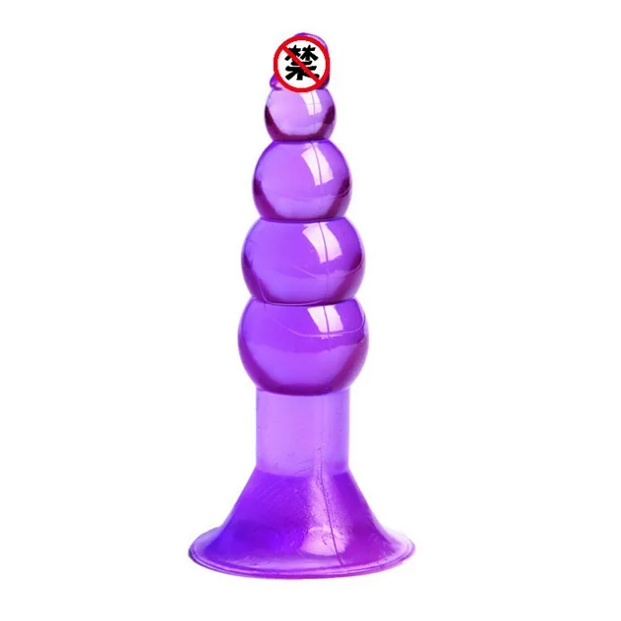 Mini Soft Silicone Anal Plugs Beads Dildo Butt Plug w/ Suck Cup Prostate Massage Adult Sex Stopper Toy for Men Women Adult Games