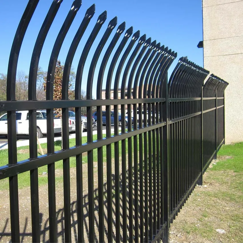 palisade fence panels Wholesale galvanized 6ftx8ft metal tube anti rust wrought iron fence panels